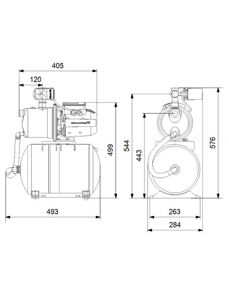Насосная станция Grundfos JP 4-47 PT-H
