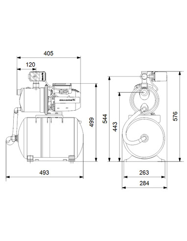 Насосная станция Grundfos JP 3-42 PT-H