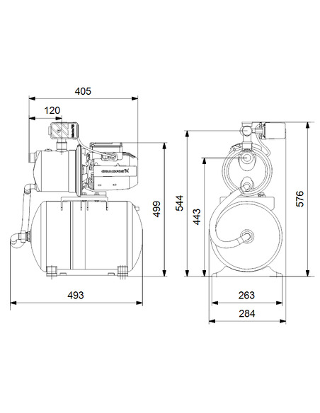 Насосная станция Grundfos JP 3-42 PT-H