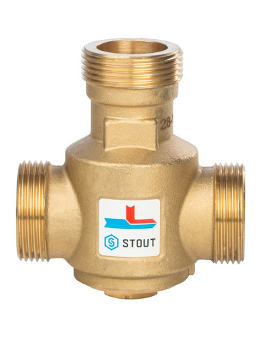 Термостатический смесительный клапан STOUT 70°C, 1 1/4" НР, Kvs 9