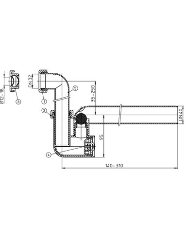 Сифон для кондиционера HL136N