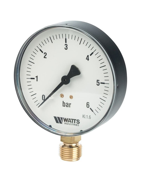Манометр Watts F+R250 MRS 100 мм, 1/2", 0-6 бар, радиальный