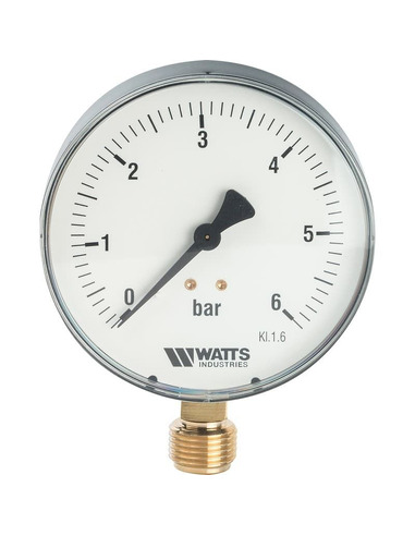 Манометр Watts F+R250 MRS 100 мм, 1/2", 0-6 бар, радиальный