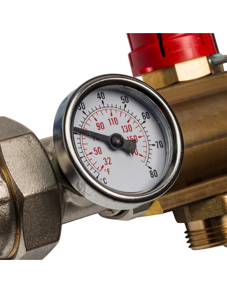 Коллектор STOUT из латуни в сборе с расходомерами 7 вых.