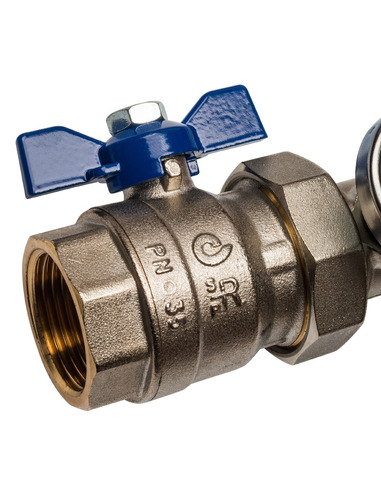 Коллектор STOUT из латуни в сборе с расходомерами 7 вых.