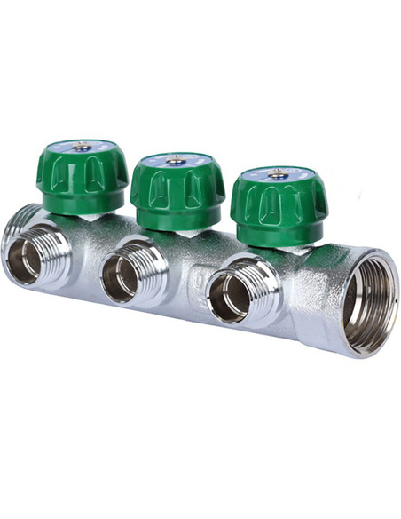 Коллектор регулирующий STOUT 3/4", 3 вых. 1/2"