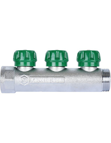 Коллектор регулирующий STOUT 3/4", 3 вых. 1/2"