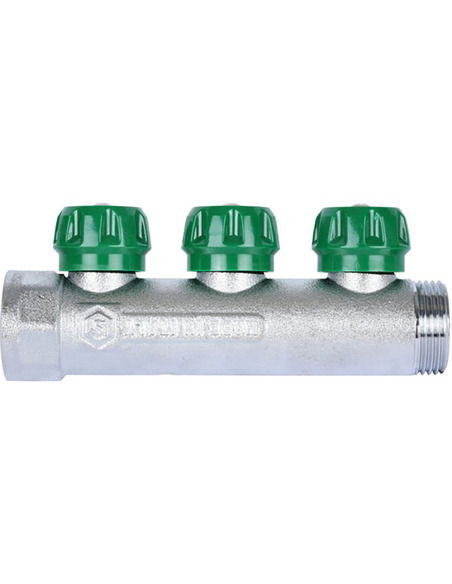 Коллектор регулирующий STOUT 3/4", 3 вых. 1/2"