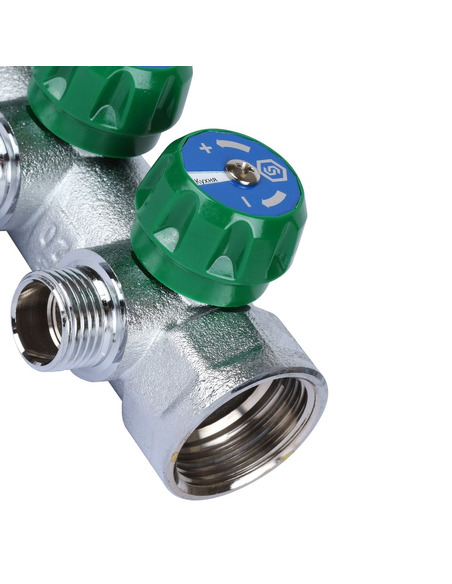 Коллектор регулирующий STOUT 3/4", 3 вых. 1/2"