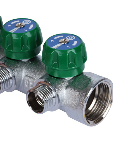 Коллектор регулирующий STOUT 3/4", 3 вых. 1/2"