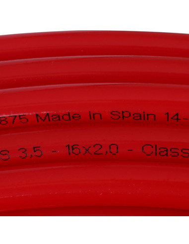 Труба из сшитого полиэтилена STOUT 16х2,0 PE-Xa/EVOH красная (бухта 300 м)