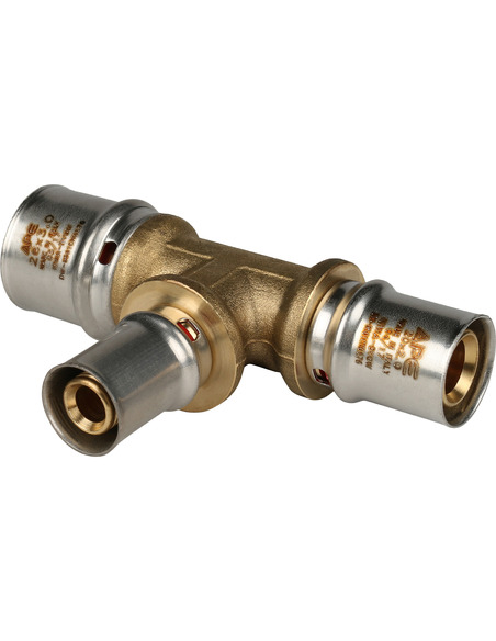 Тройник переходной STOUT 26x16x20 для металлопластиковых труб пресс