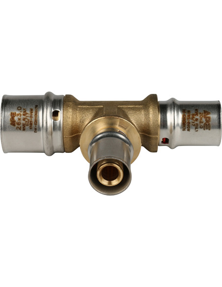 Тройник переходной STOUT 26x16x20 для металлопластиковых труб пресс