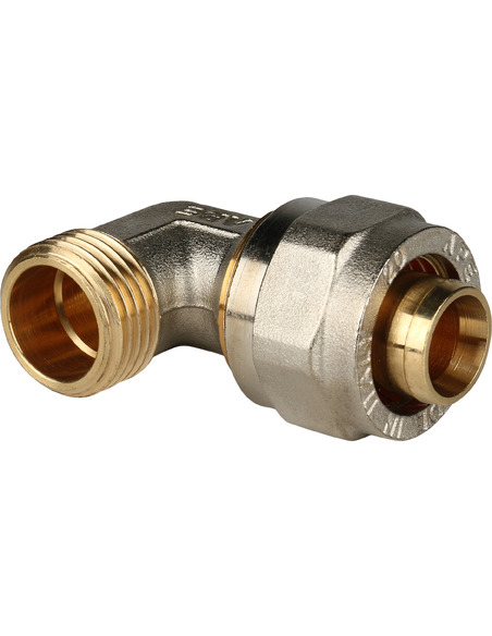 Угольник STOUT 20x1/2" НР для металлопластиковых труб обжим