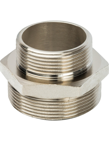 Ниппель переходной никелированный STOUT 2"х1 1/2" НР