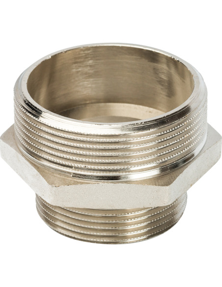 Ниппель переходной никелированный STOUT 2"х1 1/2" НР