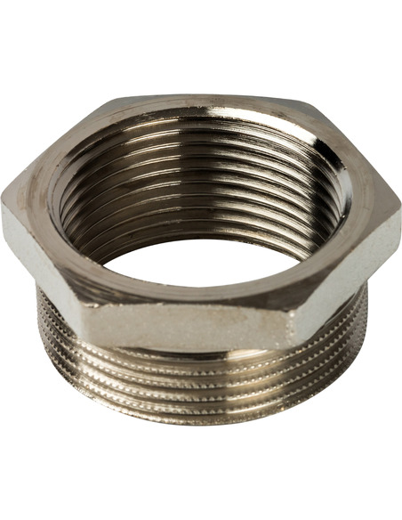 Футорка никелированная STOUT 1 1/4"х1" НР-ВР