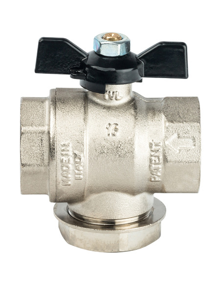 Кран шаровой STOUT 1" ВР-ВР с фильтром (бабочка)