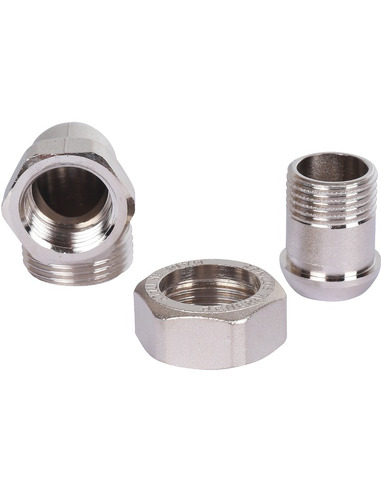 Разъемное соединение "американка" никелированное STOUT 1/2" ВР-НР угловое