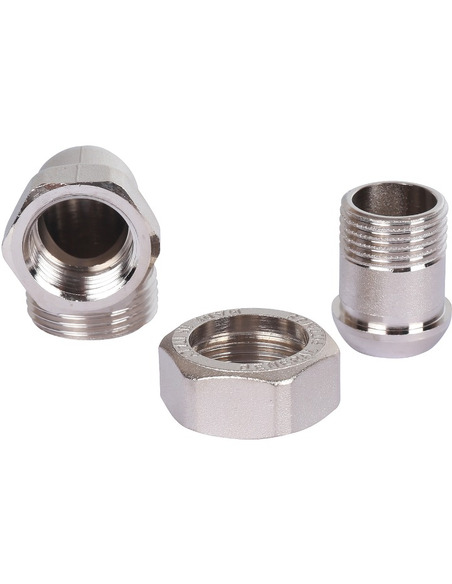 Разъемное соединение "американка" никелированное STOUT 1/2" ВР-НР угловое