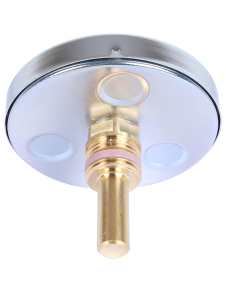 Термометр биметаллический STOUT 80 мм, 0-120ºС погружной, гильза 50 мм резьба с самоуплотнением