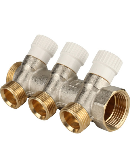 Коллектор распределительный STOUT 1", 3 вых. 3/4" ЕК