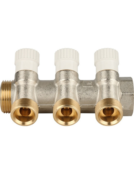 Коллектор распределительный STOUT 1", 3 вых. 3/4" ЕК