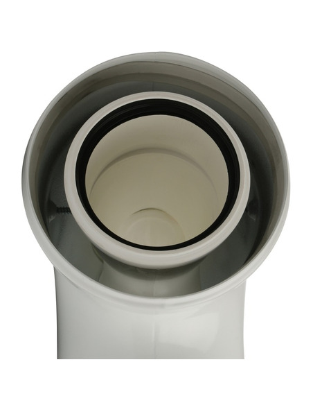 Отвод STOUT Ø60/100 - 90° п/м с инспекционным окном конденсац.