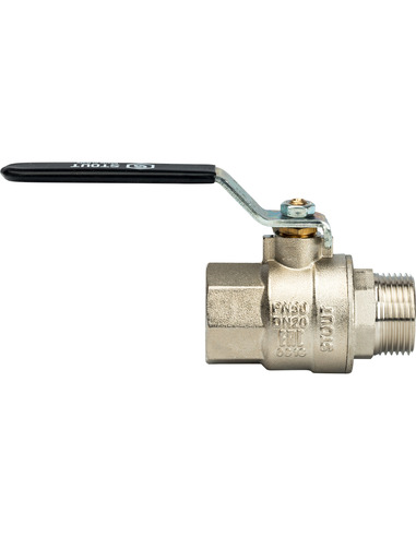 Кран шаровой STOUT полнопроходной 3/4" ВР-НР (рычаг)