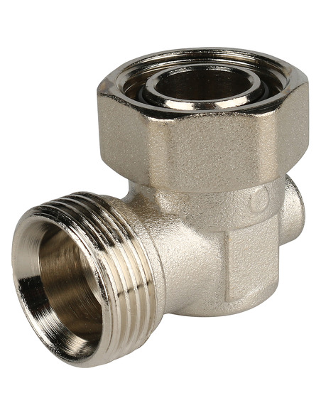 Узел нижнего подключения STOUT 3/4" раздельный, угловой