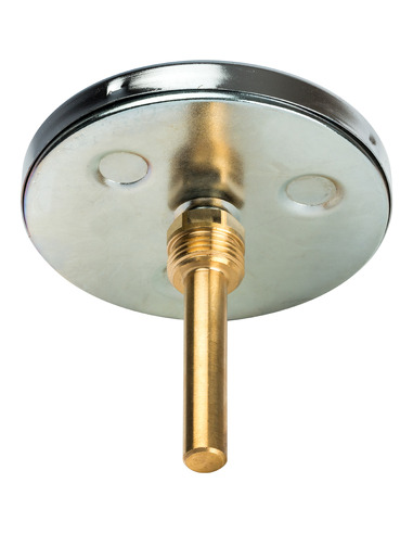 Термометр биметаллический STOUT 100 мм, 0-120ºС погружной, гильза 75 мм