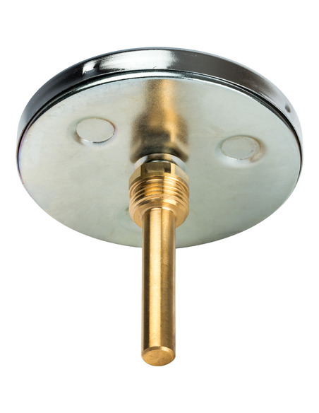 Термометр биметаллический STOUT 100 мм, 0-120ºС погружной, гильза 75 мм