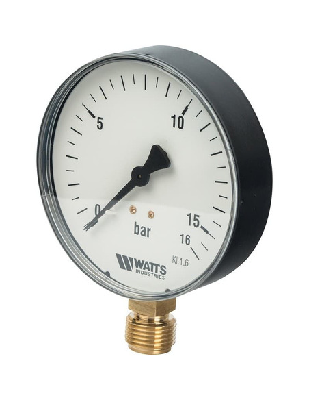 Манометр Watts F+R250 MRS 100 мм, 1/2", 0-16 бар, радиальный