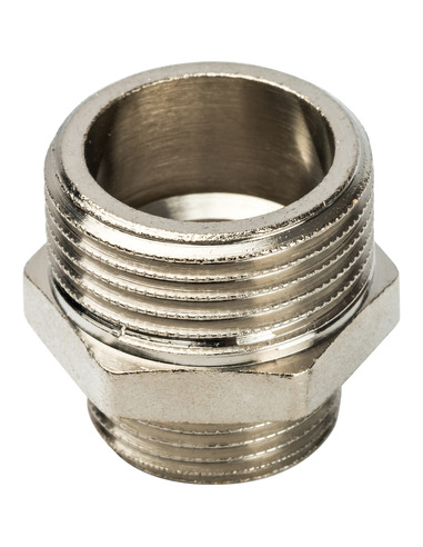 Ниппель переходной никелированный STOUT 1"х3/4" НР