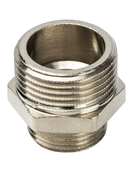 Ниппель переходной никелированный STOUT 1"х3/4" НР