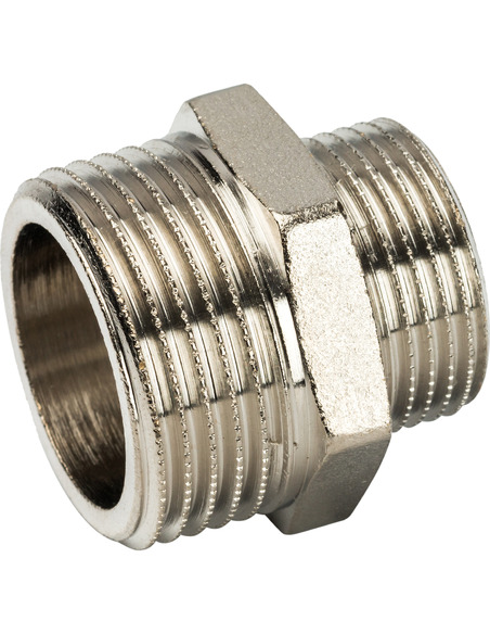 Ниппель переходной никелированный STOUT 1"х3/4" НР