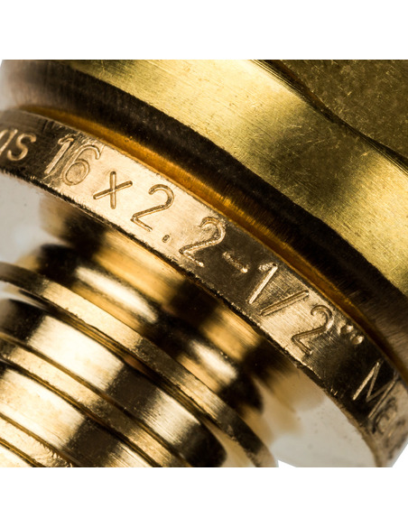 Переходник STOUT 16x1/2" ВР с накидной гайкой для труб из сшитого полиэтилена