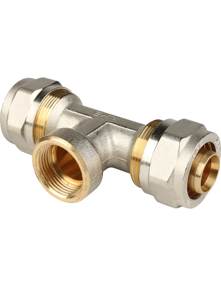 Тройник переходной STOUT 26x3/4"х26 ВР для металлопластиковых труб обжим