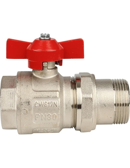 Кран шаровой ITAP IDEAL 098 1 1/4" со сгоном (бабочка) Кран шаровой ITAP IDEAL 098 1 1/4" со сгоном (бабочка)