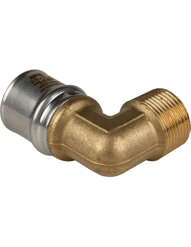 Угольник STOUT 26x3/4" НР для металлопластиковых труб пресс