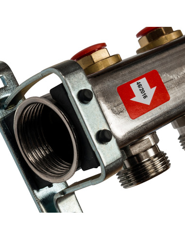 Коллектор STOUT из нержавеющей стали без расходомеров 6 вых.