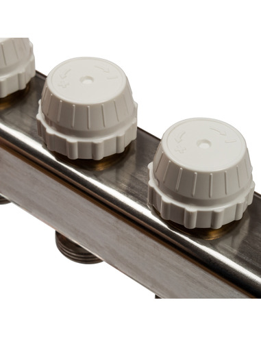 Коллектор STOUT из нержавеющей стали без расходомеров 6 вых.