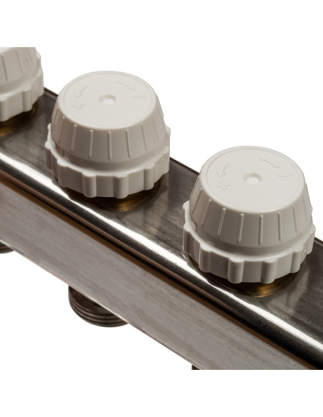 Коллектор STOUT из нержавеющей стали без расходомеров 6 вых.