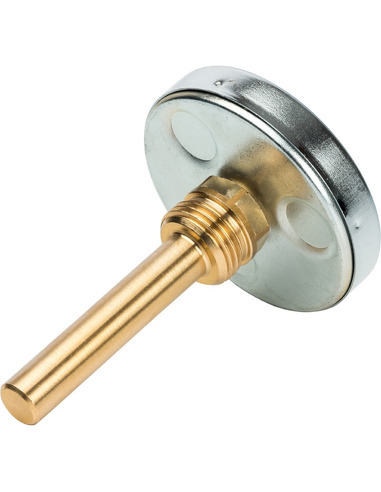 Термометр биметаллический Watts F+R801 OR 63 мм, 0-120ºС погружной, гильза 75 мм