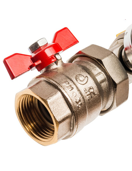 Коллектор STOUT из латуни в сборе с расходомерами 10 вых.