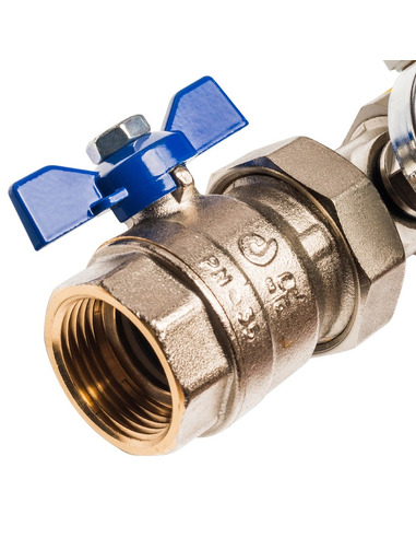 Коллектор STOUT из латуни в сборе с расходомерами 10 вых.