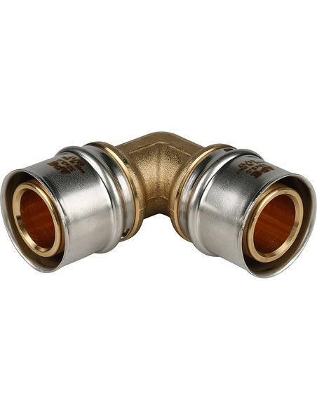 Угольник STOUT 32х90° для металлопластиковых труб пресс