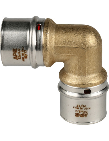 Угольник STOUT 32х90° для металлопластиковых труб пресс