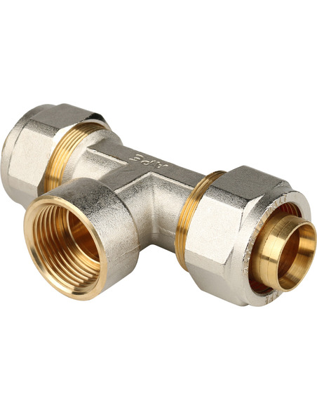 Тройник переходной STOUT 32x1"х32 ВР для металлопластиковых труб обжим