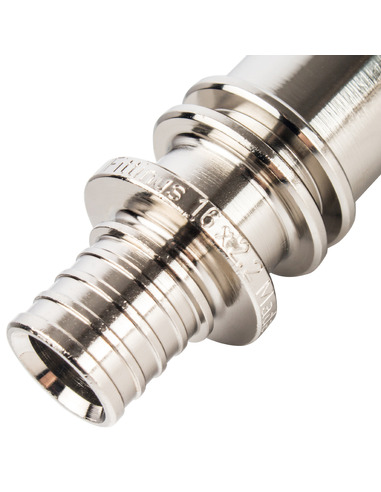 Трубка для подключения радиатора Г-образная STOUT 16/500 для труб из сшитого полиэтилена